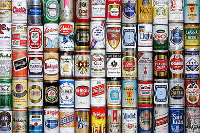 beer cans